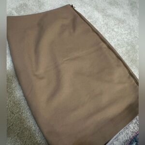 EXPRESS Tan Khaki Side Zip Size 8 Pencil Skirt workwear bodycon